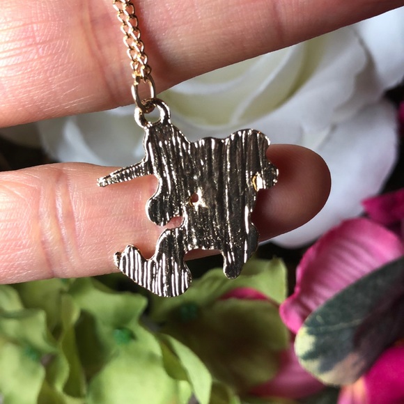 New! Unicorn necklace &earrings /jewelry set - Picture 6 of 8